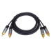 PremiumCord HQ stíněný kabel 2x CINCH-2x CINCH M/M 1,5m