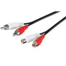 PremiumCord Kabel 2x Cinch-2x Cinch, M/F 10m