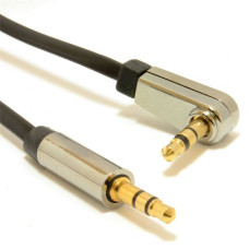 GEMBIRD 3.5 mm stereo jack, 1,8 m, M/M, 90° lomený konektor