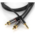 PremiumCord HQ stíněný kabel stereo Jack 3.5mm-2xCINCH M/M 1,5m
