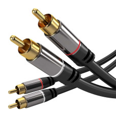 PremiumCord HQ stíněný kabel 2x CINCH-2x CINCH M/M 5m