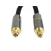 PremiumCord Optický audio kabel Toslink, OD:7mm, Gold-metal design + Nylon 0,5m