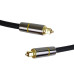 PremiumCord Optický audio kabel Toslink, OD:7mm, Gold-metal design + Nylon 2m