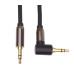 PremiumCord HQ stíněný kabel stereo Jack 3.5mm - Jack 3.5mm zahnutý 90° 5m