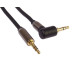 PremiumCord HQ stíněný kabel stereo Jack 3.5mm - Jack 3.5mm zahnutý 90° 5m