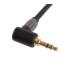 PremiumCord HQ stíněný kabel stereo Jack 3.5mm - Jack 3.5mm zahnutý 90° 5m