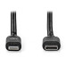 NEDIS Lightning kabel/ USB 2.0/ Apple Lightning 8pinový/ USB-C zástrčka/ kulatý/ černý/ 1m