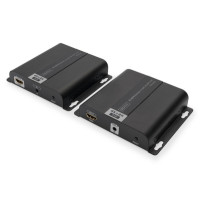 DIGITUS Sada 4K HDMI Extender přes IP / CAT 5, 6 (120 m), kompletní napájení PoE, UHD 4K/30 Hz