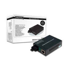 DIGITUS Media Converter, Singlemode 10/100Base-TX to 100Base-FX, Incl. PSU SC connector, Up to 20km