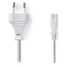 NEDIS napájecí kabel 230V pro adaptéry/ přípojný/ Euro zástrčka/ konektor IEC-320-C7/ dvoulinka/ bílý/ 2m