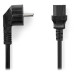 NEDIS napájecí kabel 230V/ přípojný 10A/ konektor IEC-320-C13/ úhlová zástrčka Schuko/ černý/ 3m