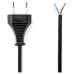 NEDIS napájecí kabel/ Euro zástrčka - otevřený/ přímý/ černý/ 3m