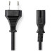 NEDIS napájecí kabel pro adaptéry/ Euro zástrčka - konektor IEC-320-C7/ přímý-přímý/ dvoulinka/ černý/ 2m