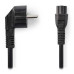 NEDIS napájecí kabel 230V/ přípojný 10A/ konektor IEC-320-C5/ úhlová zástrčka Schuko/ trojlístek/ černý/ 2m