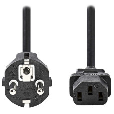 NEDIS napájecí kabel 230V/ přípojný 10A/ konektor IEC-320-C13/ přímá zástrčka Schuko/ černý/ 2m