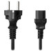 NEDIS napájecí kabel 230V/ přípojný 10A/ konektor IEC-320-C13/ přímá zástrčka Schuko/ černý/ 2m