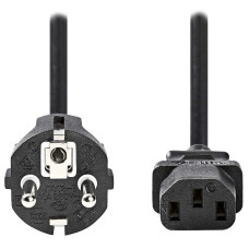 NEDIS napájecí kabel 230V/ přípojný 10A/ konektor IEC-320-C13/ přímá zástrčka Schuko/ černý/ 3m