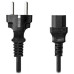 NEDIS napájecí kabel 230V/ přípojný 10A/ konektor IEC-320-C13/ přímá zástrčka Schuko/ černý/ 3m