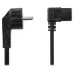 NEDIS napájecí kabel 230V/ přípojný 10A/ úhlový konektor IEC-320-C13/ úhlová zástrčka Schuko/ černý/ 2m