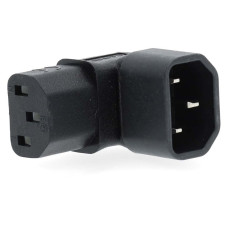 NEDIS napájecí adaptér z IEC-320-C14 na IEC-320-C13/ úhlový 90°/ černý