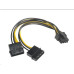 AKASA - 4-pin Molex na 6+2-pin PCIe adaptér