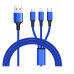 PremiumCord 3 in 1 USB kabel, 3 konektory USB typ C + micro USB + Lightning pro Apple, 1.2m