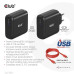 Club3D cestovní nabíječka 100W GAN technologie, USB-IF TID certified, USB Type-C, Power Delivery(PD) 3.0 Support