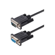 StarTech.com 3m RS232 Serial Null Modem Cable, Crossover Serial Cable w/Al-Mylar Shielding, DB9 Serial COM Port Cable Female to Male, Compatible w/DTE Devices
