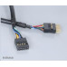 AKASA - USB kabel - 40 cm - prodlužovací interní