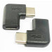 PremiumCord USB 3.1 C/male - C/female zahnutý konektor 90°