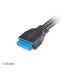 AKASA - USB 3.1 gen 2 typ C a 2xTyp A 3.0 záslepka