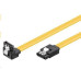 PremiumCord 0,3m SATA 3.0 datový kabel, 6GBs, kov.západka, 90°