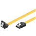 PremiumCord 1.0m SATA 3.0 datový kabel 1.5GBs / 3GBs / 6GBs, kov.západka, 90°