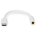 NEDIS USB 2.0 adaptér/ USB-C zástrčka - 3,5 mm zásuvka/ kulatý/ bílý/ 10 cm