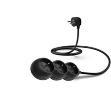 CONNECT IT prodlužovací kabel 230 V, 3 zásuvky, 1,5 m, bez vypínače (černý)