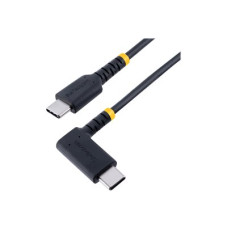 StarTech.com 1ft (30cm) USB C Charging Cable Right Angle, 60W PD 3A, Heavy Duty Fast Charge USB-C Cable, USB 2.0 Type-C, Durable and Rugged Aramid Fiber, S20/iPad/Pixel