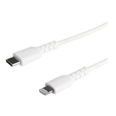 StarTech.com 6 ft(2m) Durable White USB-C to Lightning Cable, Heavy Duty Rugged Aramid Fiber USB Type A to Lightning Charger/Sync Power Cord, Apple MFi Certified iPad/iPhone 12 Pro Max