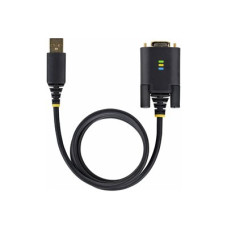 StarTech.com 3ft (1m) USB to Serial Adapter Cable, Interchangeable DB9 Screws/Nuts, COM Retention, USB-A to DB9 RS232, FTDI IC, Level-4 ESD Protection, Windows/macOS/ChromeOS/Linux