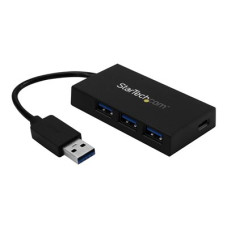 StarTech.com 4 Port USB 3.0 Hub, USB Type-A Hub with 1x USB-C & 3x USB-A Ports (SuperSpeed 5Gbps), USB Bus Powered, USB 3.1/USB 3.2 Gen 1 Adapter Hub, Portable USB Hub for Laptop/Desktop