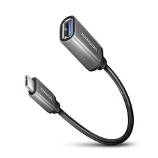 AXAGON RUCM-AFAC, kabelová redukce USB-C male <-> USB-A female, 20cm, USB 3.2 Gen 1, 3A, ALU