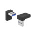 PremiumCord redukce USB-C - USB 3.0 Male, zahnutá2