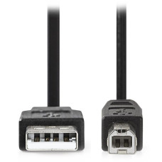 NEDIS kabel USB 2.0/ zástrčka A - zástrčka B/ k tiskárně apod./ černý/ bulk/ 1m