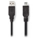 NEDIS kabel USB 2.0 USB/ zástrčka A - zástrčka Hirose Mini 4kolíkový/ černá/ 2m