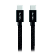 Swissten Datový Kabel Textile USB-C / USB-C 1,2 M Černý
