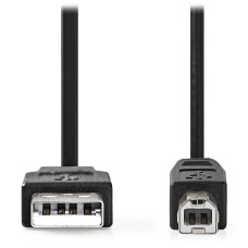 NEDIS kabel USB 2.0/ zástrčka A - zástrčka B/ k tiskárně apod./ černý/ 3m