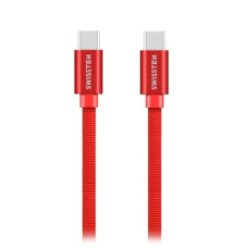 Swissten Datový Kabel Textile USB-C / USB-C 1,2 M Červený