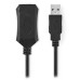 NEDIS prodlužovací aktivní kabel USB 2.0/ zástrčka USB-A - zásuvka USB-A/ černý/ 10m