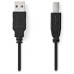 NEDIS kabel USB 2.0/ zástrčka USB-A - zástrčka USB-B/ k tiskárně apod./ černý/ 1m