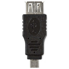 NEDIS redukce USB 2.0/ zástrčka USB micro B - zásuvka USB A/ černý/ blistr/