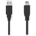 NEDIS kabel USB 2.0/ zástrčka USB-A - zástrčka USB Mini-B/ černý/ 1m